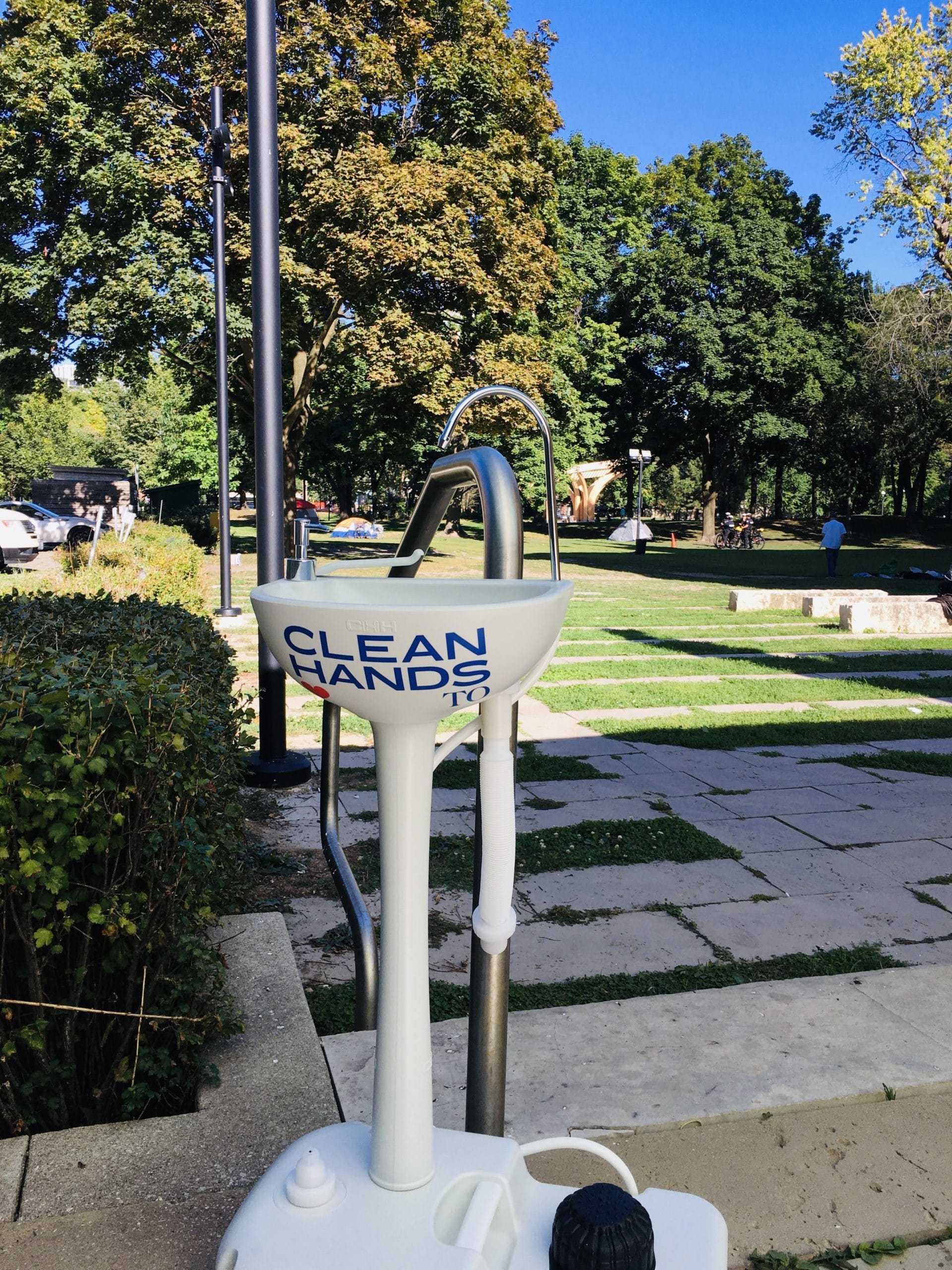 Featured Image for Clean Hands TO addresses hand hygiene with volunteer-run hand washing stations courtesy of courtesy of Clean Hands TO  | CJRU