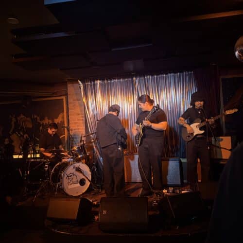 The shoegaze band Welted on stage at Dina's Tavern.